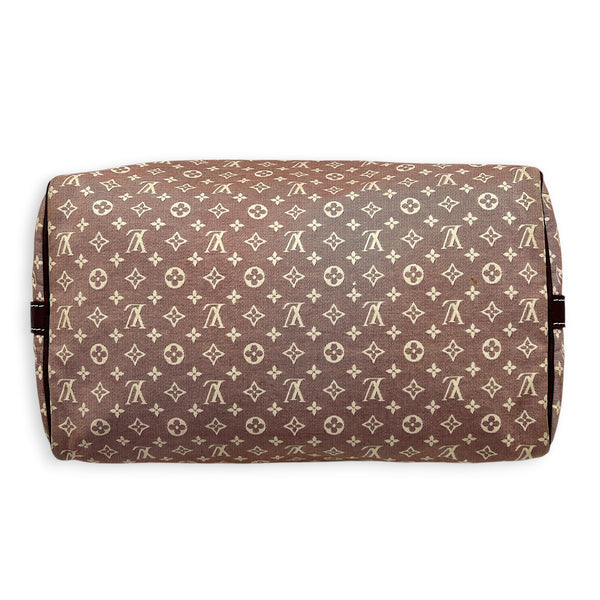 Speedy Bandouliere 30 Mini Lin Idylle Top Handle Bag in Fabric, Gold hardware