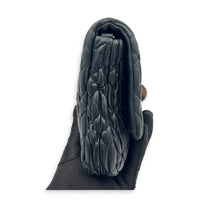 Crystal Shoulder Bag Black in Calfskin, Silver hardware