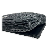 Crystal Shoulder Bag Black in Calfskin, Silver hardware