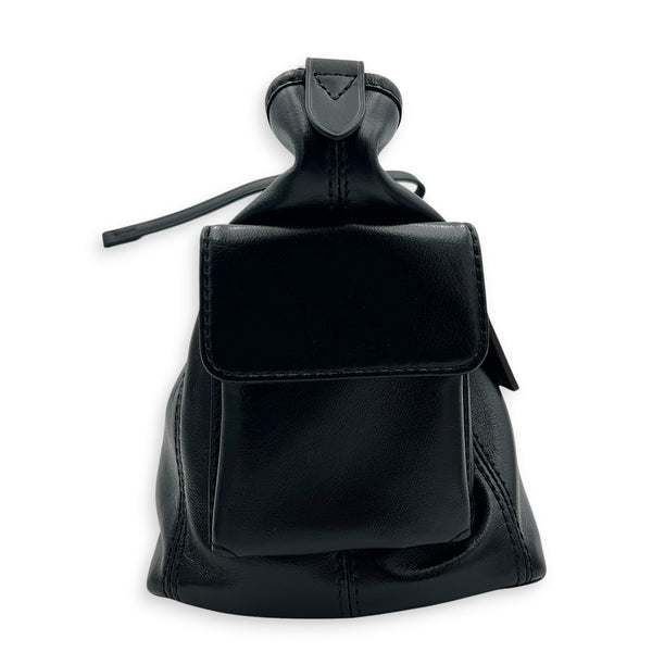 Carryall Vibe Black Shoulder Bag in Calfskin, Silver hardware