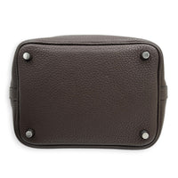 Picotin 18 Café Top Handle Bag in Clemence, Palladium hardware