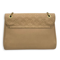 Saint Germain Shoulder Bag MM Beige in Monogram Empreinte Leather, Gold hardware