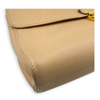 Saint Germain Shoulder Bag MM Beige in Monogram Empreinte Leather, Gold hardware