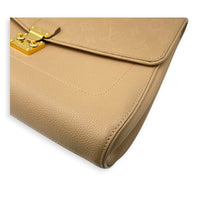 Saint Germain Shoulder Bag MM Beige in Monogram Empreinte Leather, Gold hardware