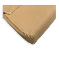Saint Germain Shoulder Bag MM Beige in Monogram Empreinte Leather, Gold hardware