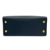 Steamer Top Handle Bag PM Black in Python Leather, Gold hardware