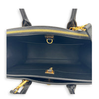Steamer Top Handle Bag PM Black in Python Leather, Gold hardware