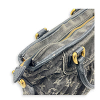 Cabby Shoulder Bag MM Black in Denim, Gold hardware