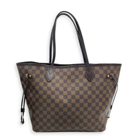 Neverfull Tote Bag MM Brown in Coated Canvas, Gold hardware
