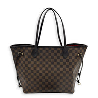 Neverfull Tote Bag MM Brown in Coated Canvas, Gold hardware