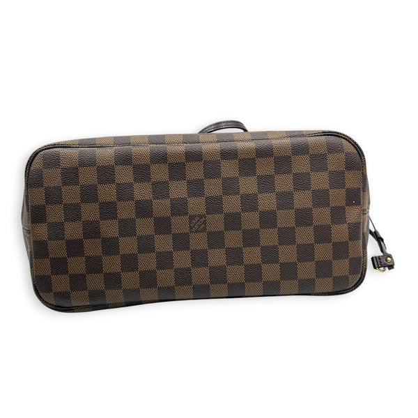 Neverfull Tote Bag MM Brown in Coated Canvas, Gold hardware