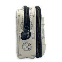 Alpha Wearable Wallet Shoulder Bag White in Monogram Empreinte Leather, Silver hardware