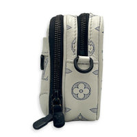Alpha Wearable Wallet Shoulder Bag White in Monogram Empreinte Leather, Silver hardware