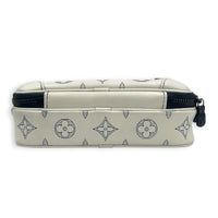 Alpha Wearable Wallet Shoulder Bag White in Monogram Empreinte Leather, Silver hardware