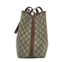 Emblem Tote Bag Beige Ebony in Coated Canvas, Gold hardware