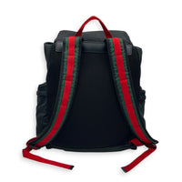 Sherry Backpack Black in Nylon, Gold hardware