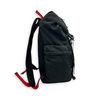Sherry Backpack Black in Nylon, Gold hardware