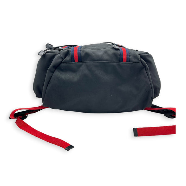 Sherry Backpack Black in Nylon, Gold hardware