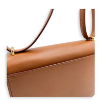Goya Shoulder Bag Brown in Calfskin, Gold hardware