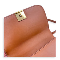 Goya Shoulder Bag Brown in Calfskin, Gold hardware