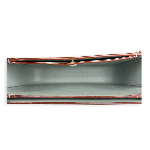 Goya Shoulder Bag Brown in Calfskin, Gold hardware
