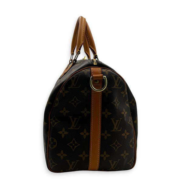 Speedy Bandouliere Top Handle Bag 30 Brown in Monogram Coated Canvas, Gold hardware