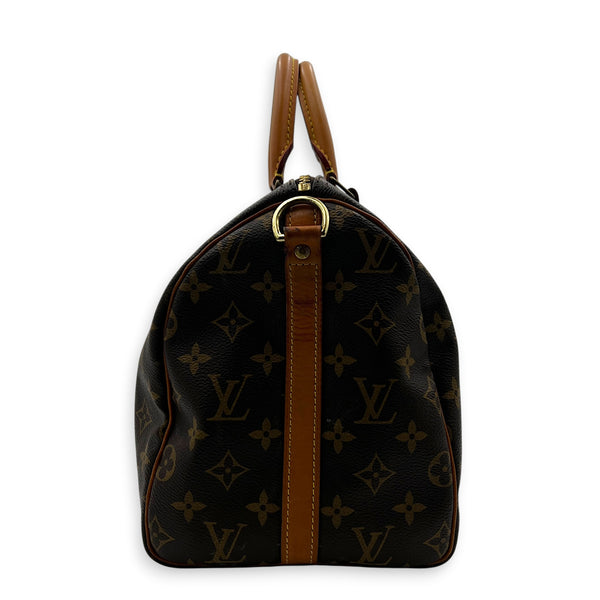 Speedy Bandouliere Top Handle Bag 30 Brown in Monogram Coated Canvas, Gold hardware