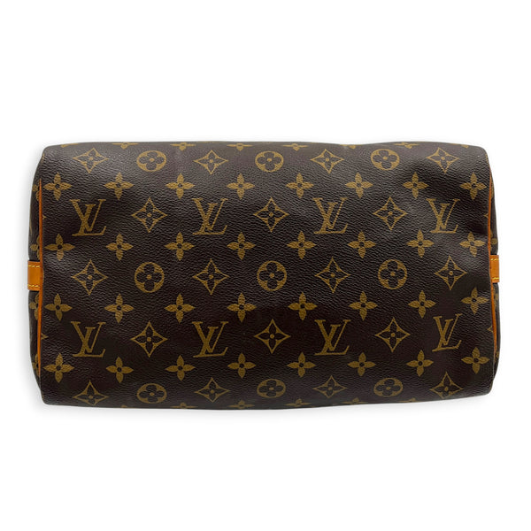 Speedy Bandouliere Top Handle Bag 30 Brown in Monogram Coated Canvas, Gold hardware