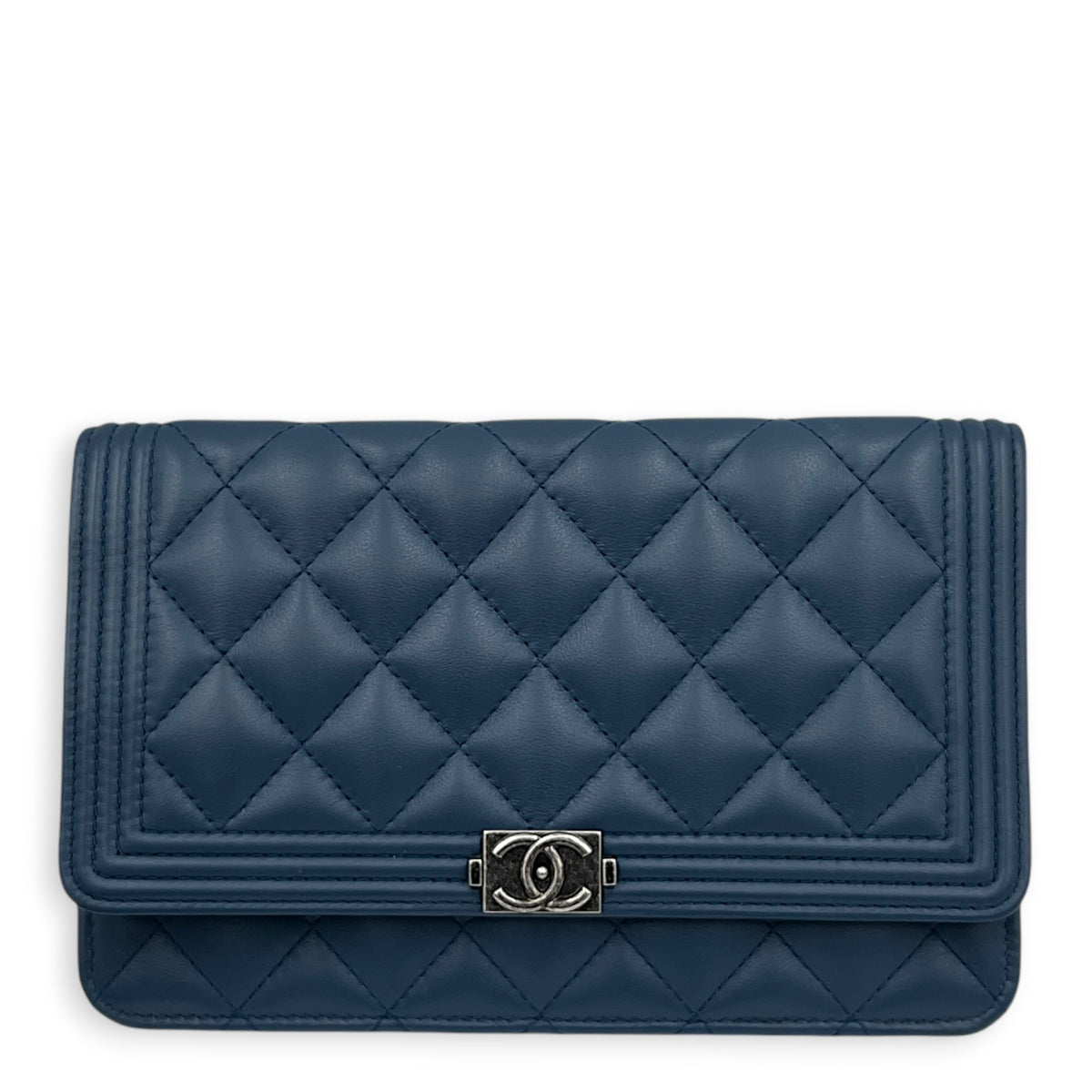 Boy Blue Wallet On Chain in Lambskin, Silver hardware