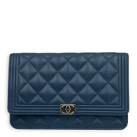 Boy Blue Wallet On Chain in Lambskin, Silver hardware