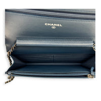 Boy Blue Wallet On Chain in Lambskin, Silver hardware