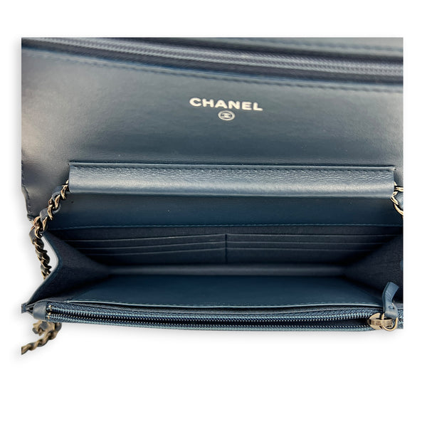 Boy Blue Wallet On Chain in Lambskin, Silver hardware