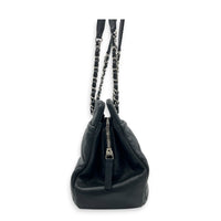 Timeless CC Black Shoulder Bag in Caviar Leather, Silver hardware