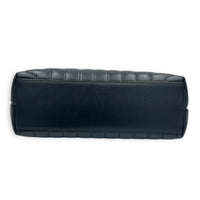 Loulou Medium Black Shoulder Bag in Calfskin, Gold hardware