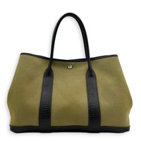 Garden Party 36 Green Top Handle Bag in Canvas, Palladium hardware