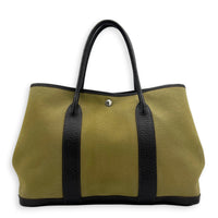 Garden Party 36 Green Top Handle Bag in Canvas, Palladium hardware