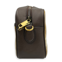 x Adidas Crossbody Bag Brown in Coated Canvas, Gold hardware