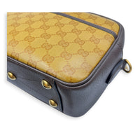 x Adidas Crossbody Bag Brown in Coated Canvas, Gold hardware
