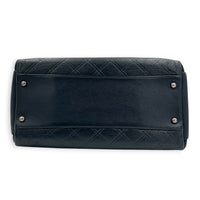 Boston Shoulder Bag Black in Calfskin, Silver hardware
