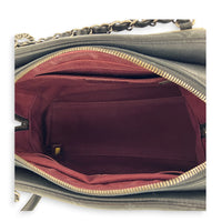 Boston Shoulder Bag Black in Calfskin, Silver hardware