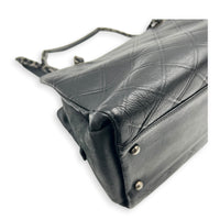 Boston Shoulder Bag Black in Calfskin, Silver hardware