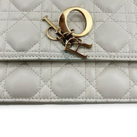 Miss My Dior Shoulder Bag White in Lambskin, Gold hardware