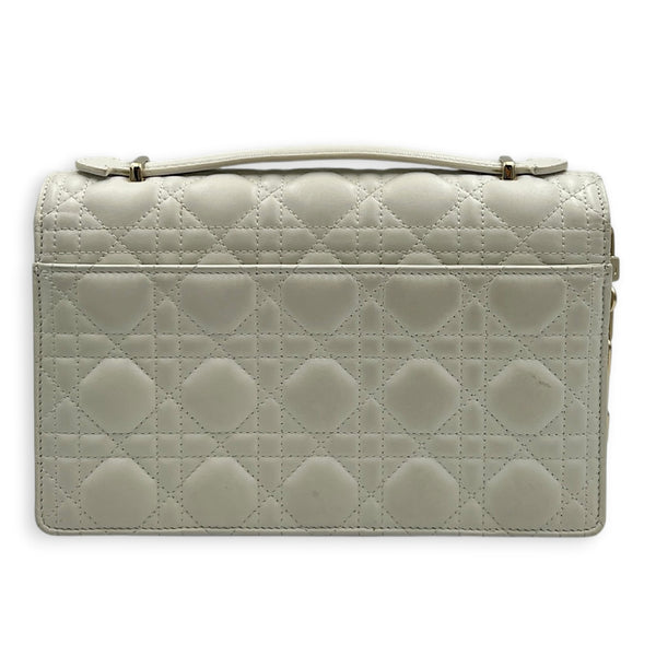 Miss My Dior Shoulder Bag White in Lambskin, Gold hardware