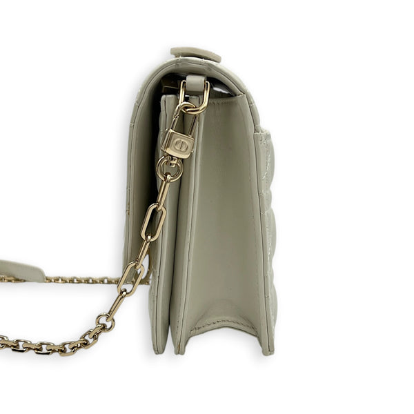 Miss My Dior Shoulder Bag White in Lambskin, Gold hardware