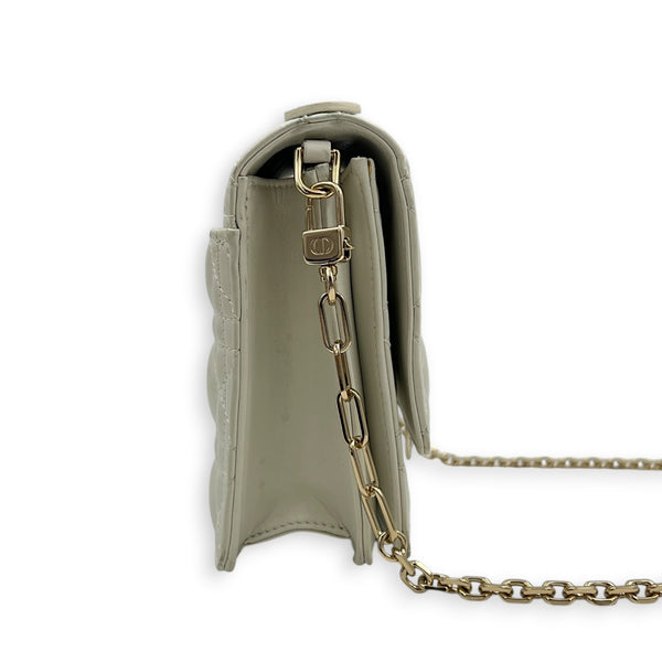 Miss My Dior Shoulder Bag White in Lambskin, Gold hardware