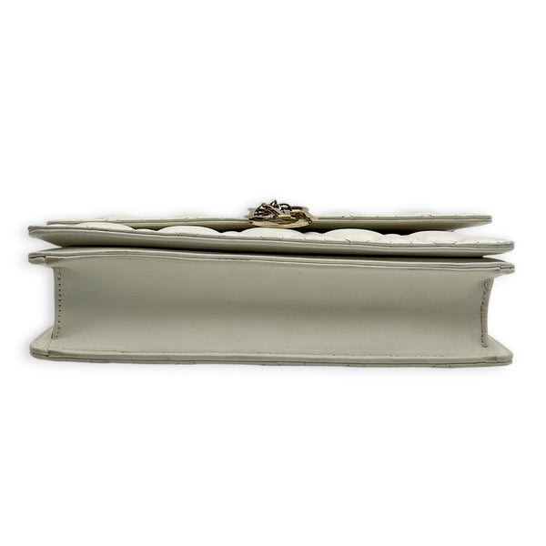 Miss My Dior Shoulder Bag White in Lambskin, Gold hardware
