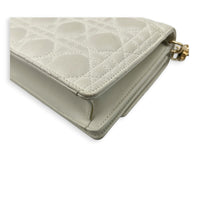 Miss My Dior Shoulder Bag White in Lambskin, Gold hardware
