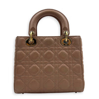 Lady Dior My ABCDior Top Handle Bag Small Pink in Lambskin, Gold hardware