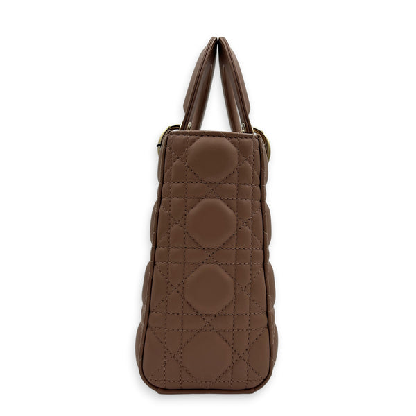 Lady Dior My ABCDior Top Handle Bag Small Pink in Lambskin, Gold hardware