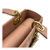 Lady Dior My ABCDior Top Handle Bag Small Pink in Lambskin, Gold hardware